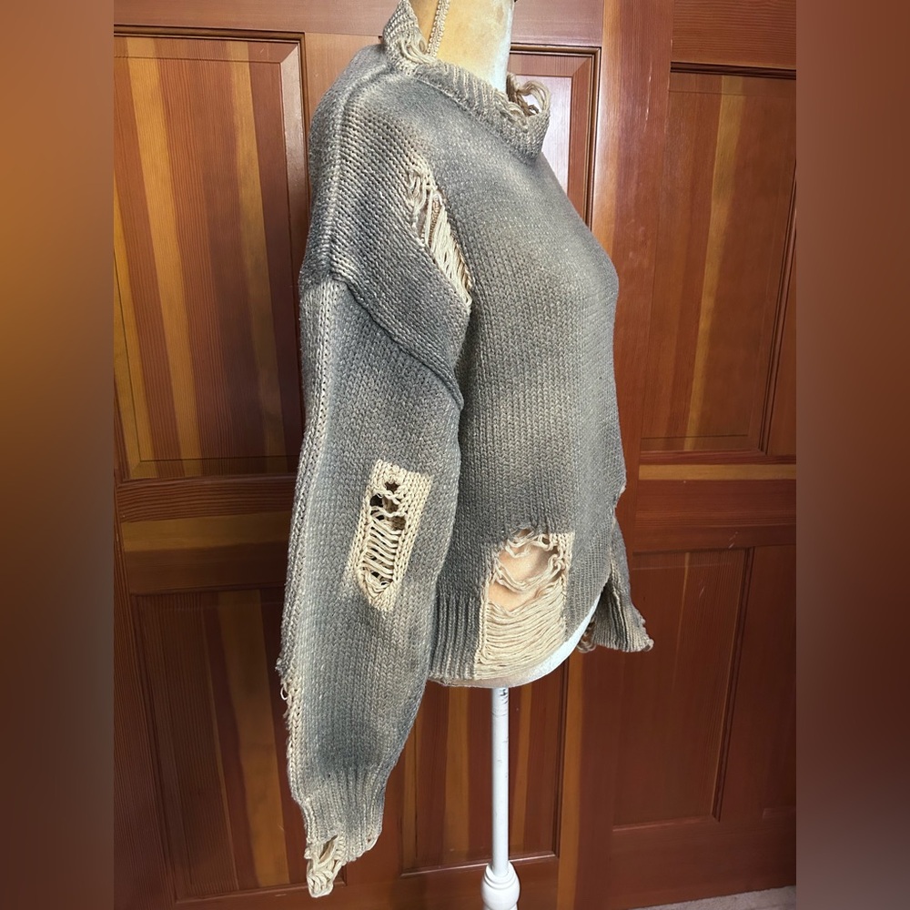 Distressed Oversized Sweater. - Picture 14 of 16